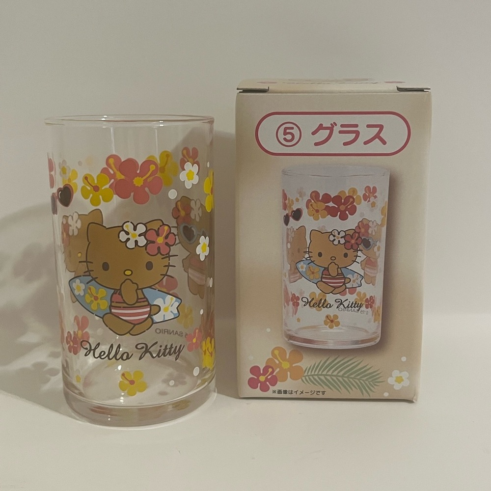 Hello Kitty Tan Kuji Glass Cup - Picture 1 of 6
